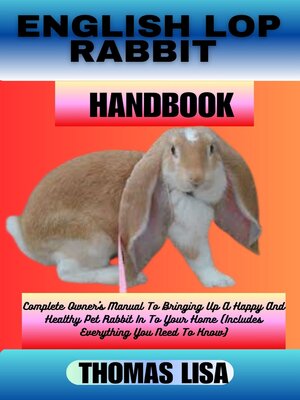 cover image of ENGLISH LOP RABBIT HANDBOOK